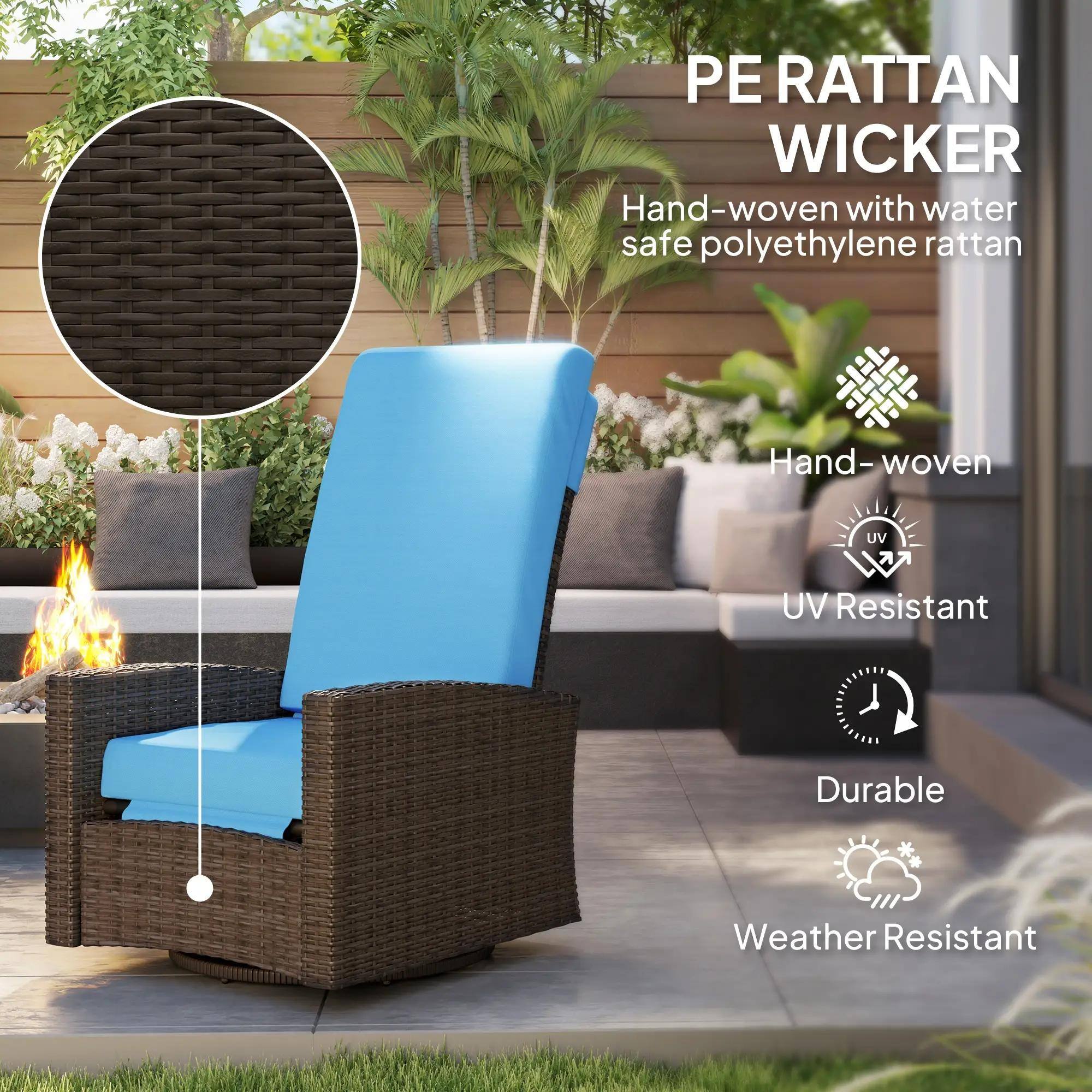 PE RATTAN WICKER  
Hand-woven with water safe polyethylene rattan  

- Hand-woven  
- UV Resistant  
- Durable  
- Weather Resistant