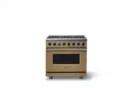 Viking - 36"W. 7Series 5.6 Cu. Ft. Dual Fuel LP Self-Clean 6 Burner Range-Golden Hour - Golden Hour