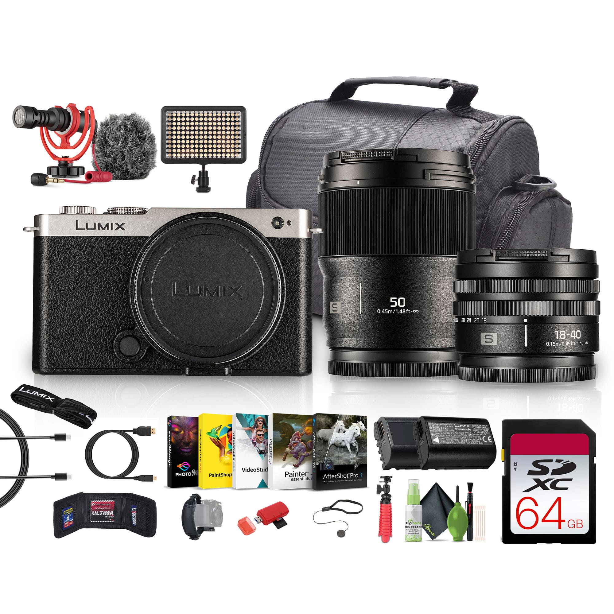 Panasonic - Lumix S9 Mirrorless Camera , Lithium-Ion Battery - Silver