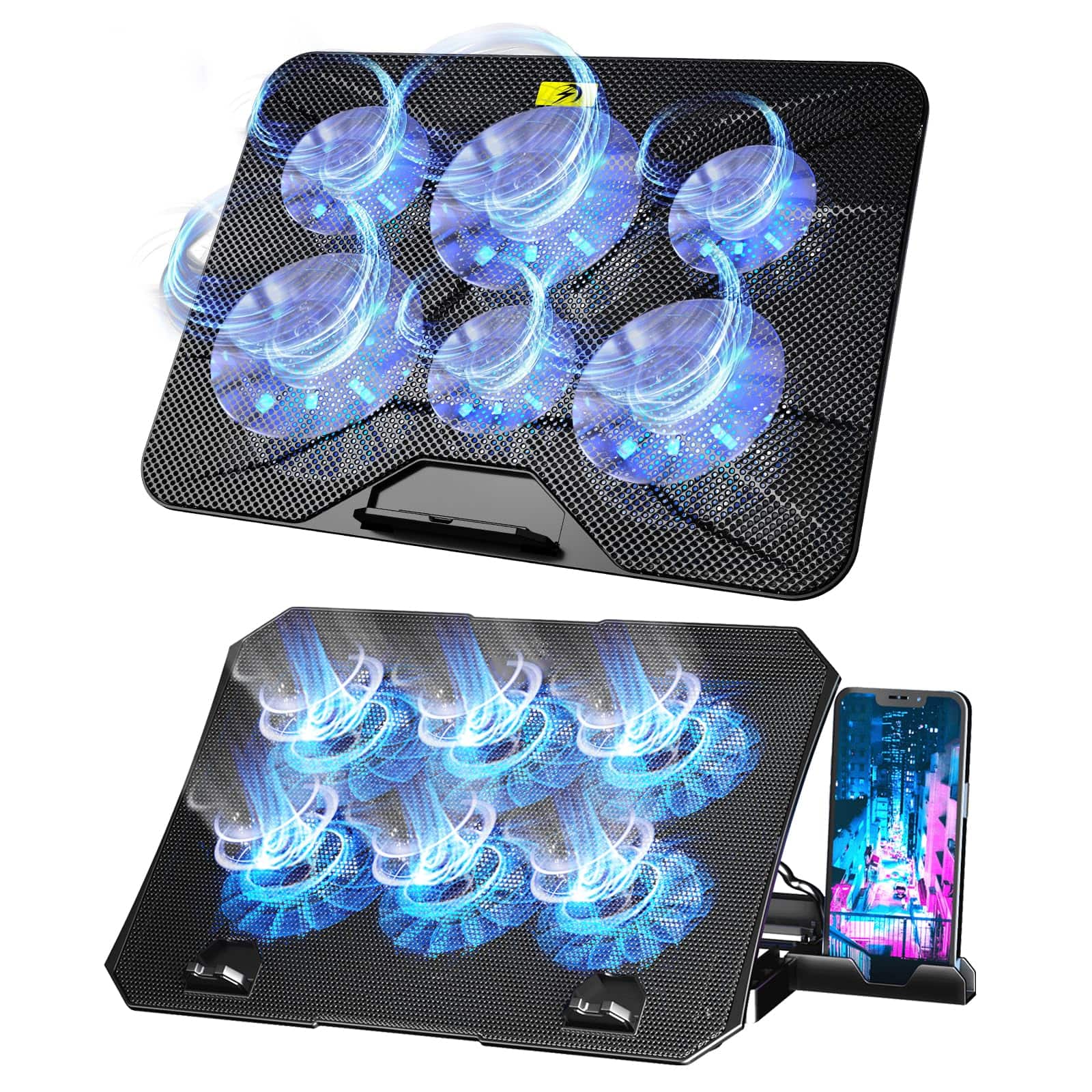 HongFei - S039 Laptop Cooler and 003 Laptop Cooling Pad Set - Blue