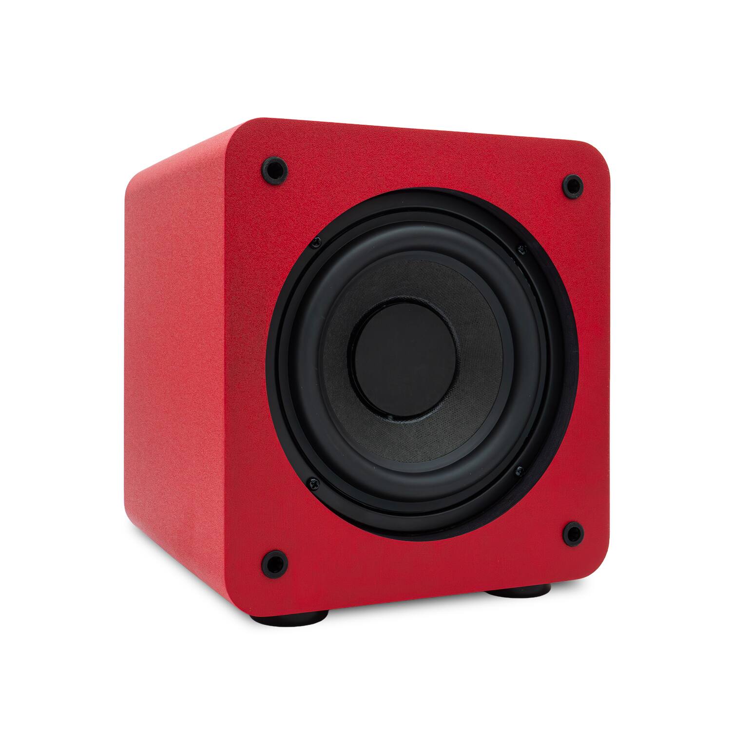 Angle. Audioengine - S6 Powered Subwoofer - Red.
