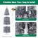 3-Section Christmas Tree. Easy to Install. Insert Design. Slim to Fit in a Corner. Hinged Frame.