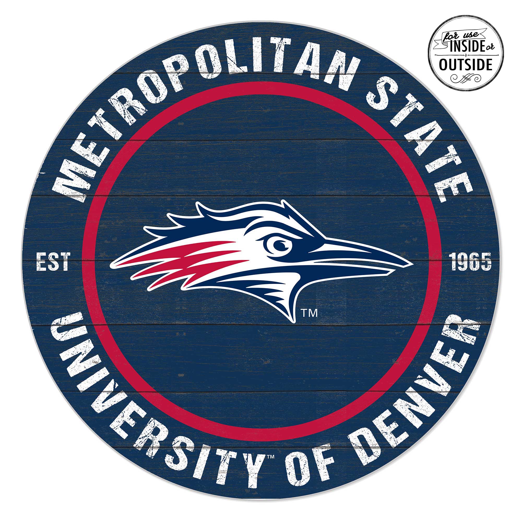 MSU Denver Roadrunners 20'' x 20'' Indoor/Outdoor Circle Sign