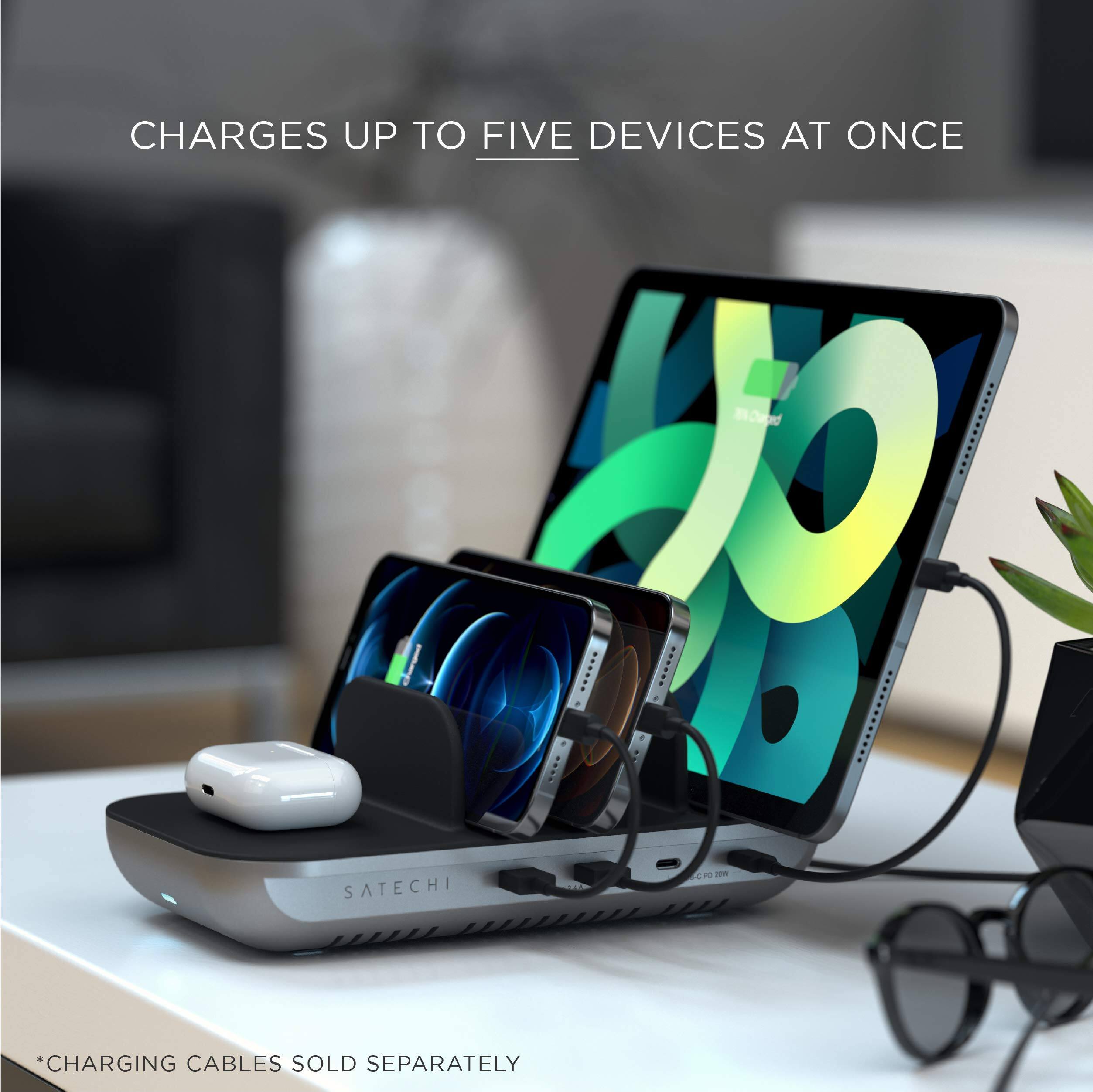 CHARGES UP TO FIVE DEVICES AT ONCE

*CHARGING CABLES SOLD SEPARATELY