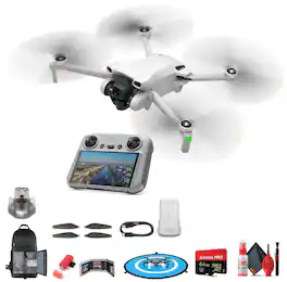 with DJI RC Remote (CP.MA.00000587.01) + 64GB Memory Card + More - Mini 3