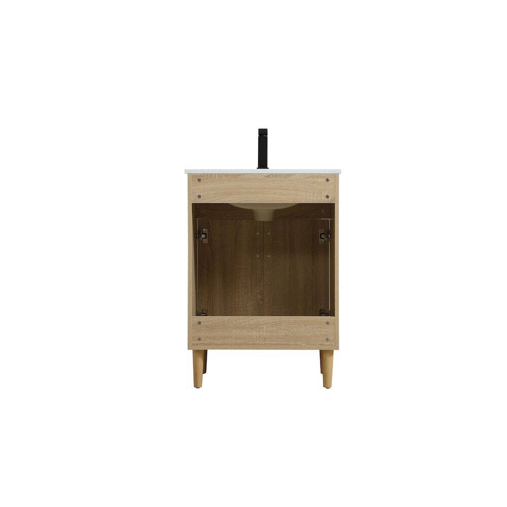 Angle. Elegant Kitchen and Bath - Chandler 24 Inch Single Bathroom Vanity In Mango Wood - Mango Wood.