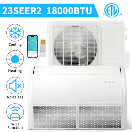 23SEER2 18000BTU
Cooling
Heating
Noiseless
WIFI Function