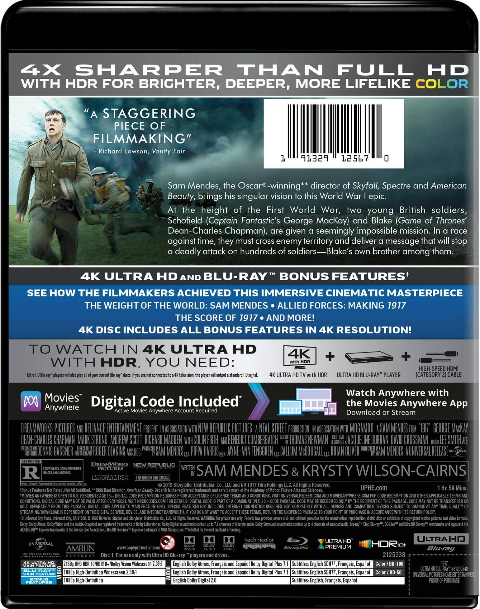 Back. 1917 (4K Ultra HD + Blu-ray) [UHD].