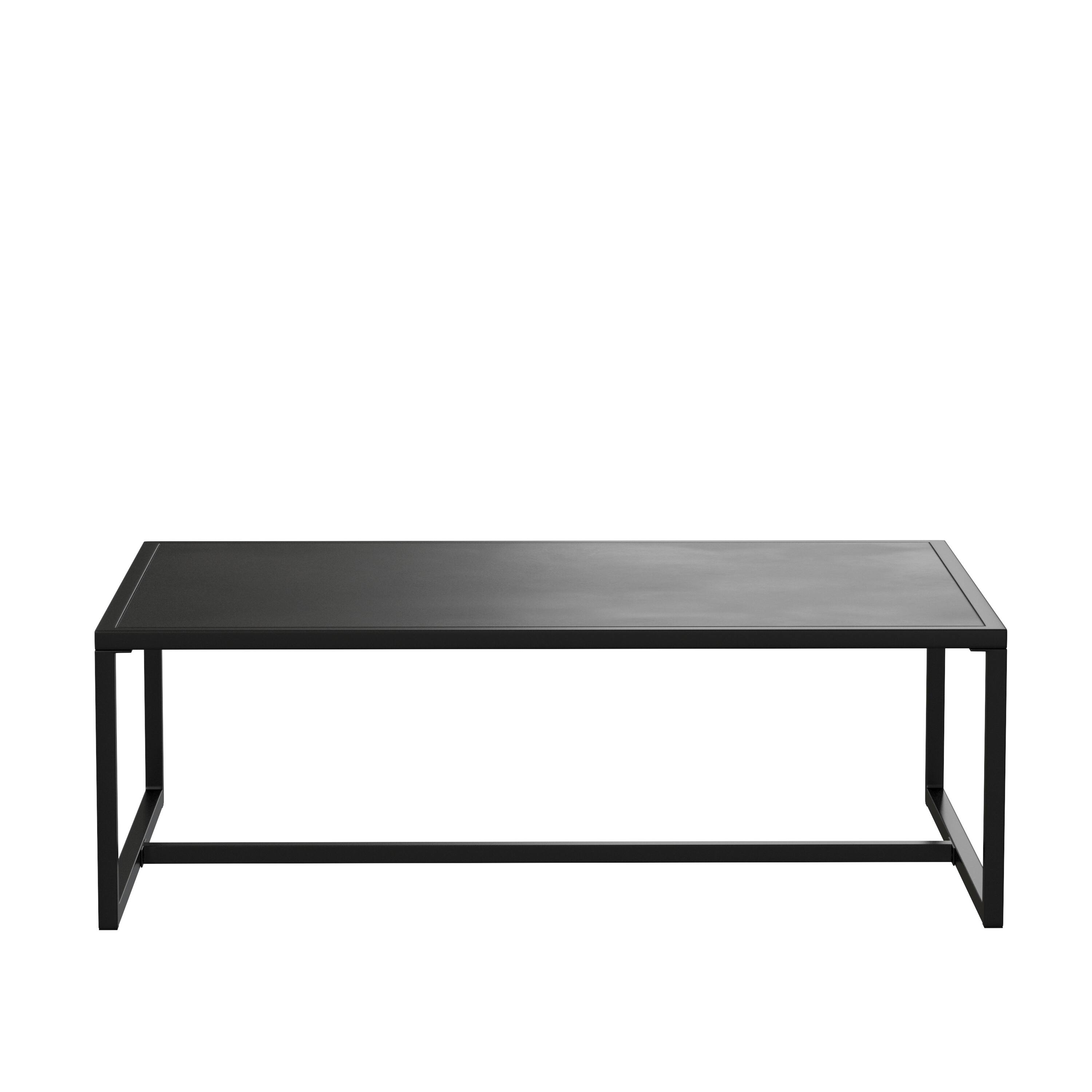 Alt View 7. Emma + Oliver - All-Weather Commercial Grade Indoor/Outdoor Steel Patio Coffee Table - Black.