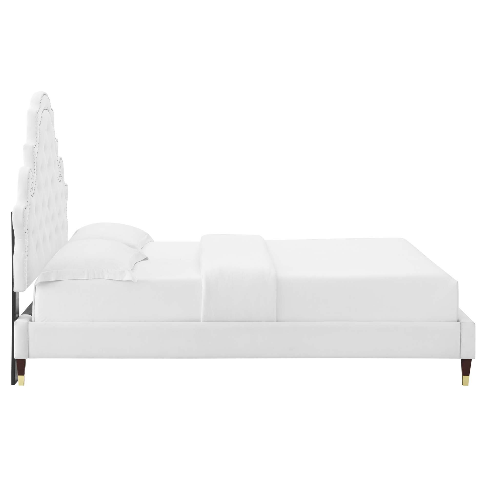 Alt View 4. Modway - Bridgette Wood Full Platform Bed With Splayed Legs - Brown.