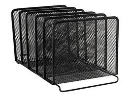 Rolodex - 5-Compartment Wire Mesh File Organizer, (22141) - Black