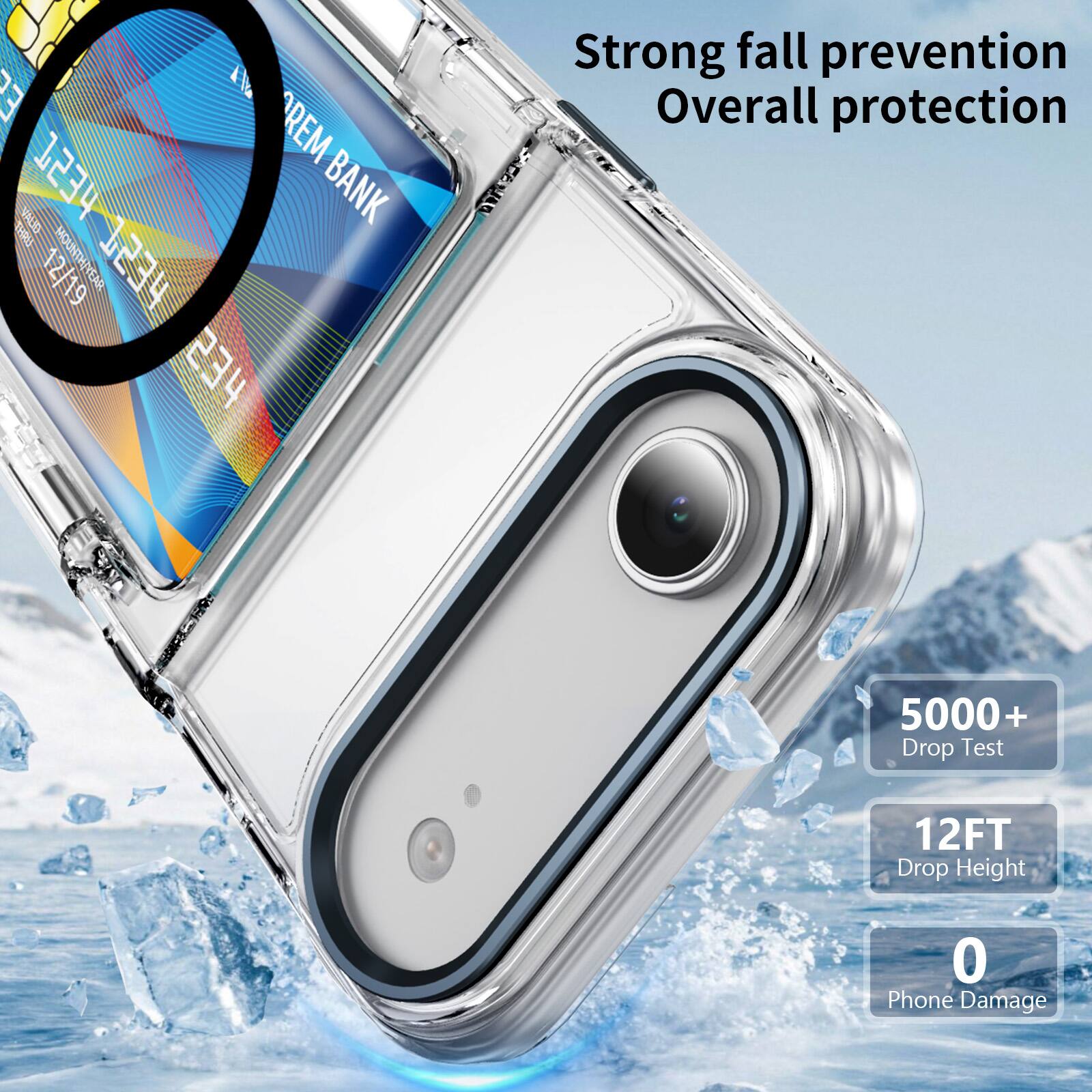 1. I REM GN PEST BANK THRU RENDON 12/19 13 HEST HES
2. Strong fall prevention Overall protection
3. FLC 5000+ Drop Test
4. 12FT Drop Height
5. 0 Phone Damage