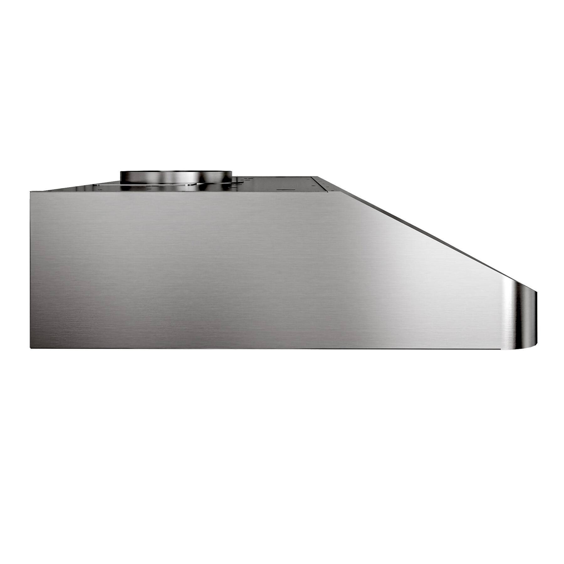 Left. Onefly - 42 inches - Externally Vented - Under Cabinet Range Hood - Stainless Steel.