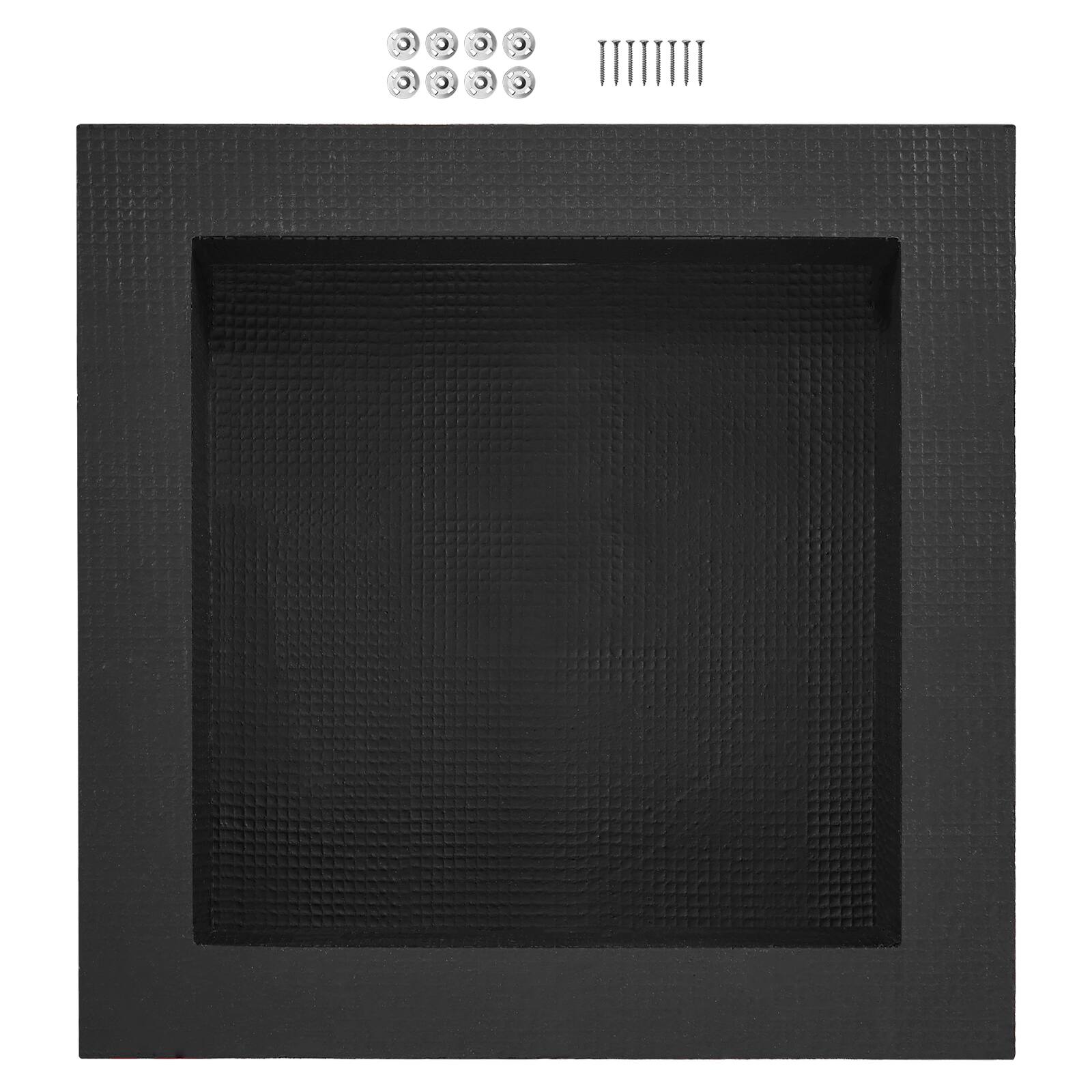 Alt View 5. VEVOR - Shower Niche Ready for Tile 16" x 16", Single Shelf Organizer, Square Corners Wall-inserted Niche Recessed - Black.