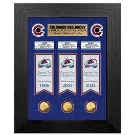 Highland Mint - Colorado Avalanche 18'' x 22'' Three-Time Stanley Cup Champions Deluxe Collection Photo Mint - Multicolor