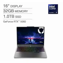 Lenovo - Legion 5i 16" Gaming Laptop - Intel Core Ultra 9 275HX - GeForce RTX 5060 32GB RAM 1TB SSD WQXGA 2560x1600 - Gray
