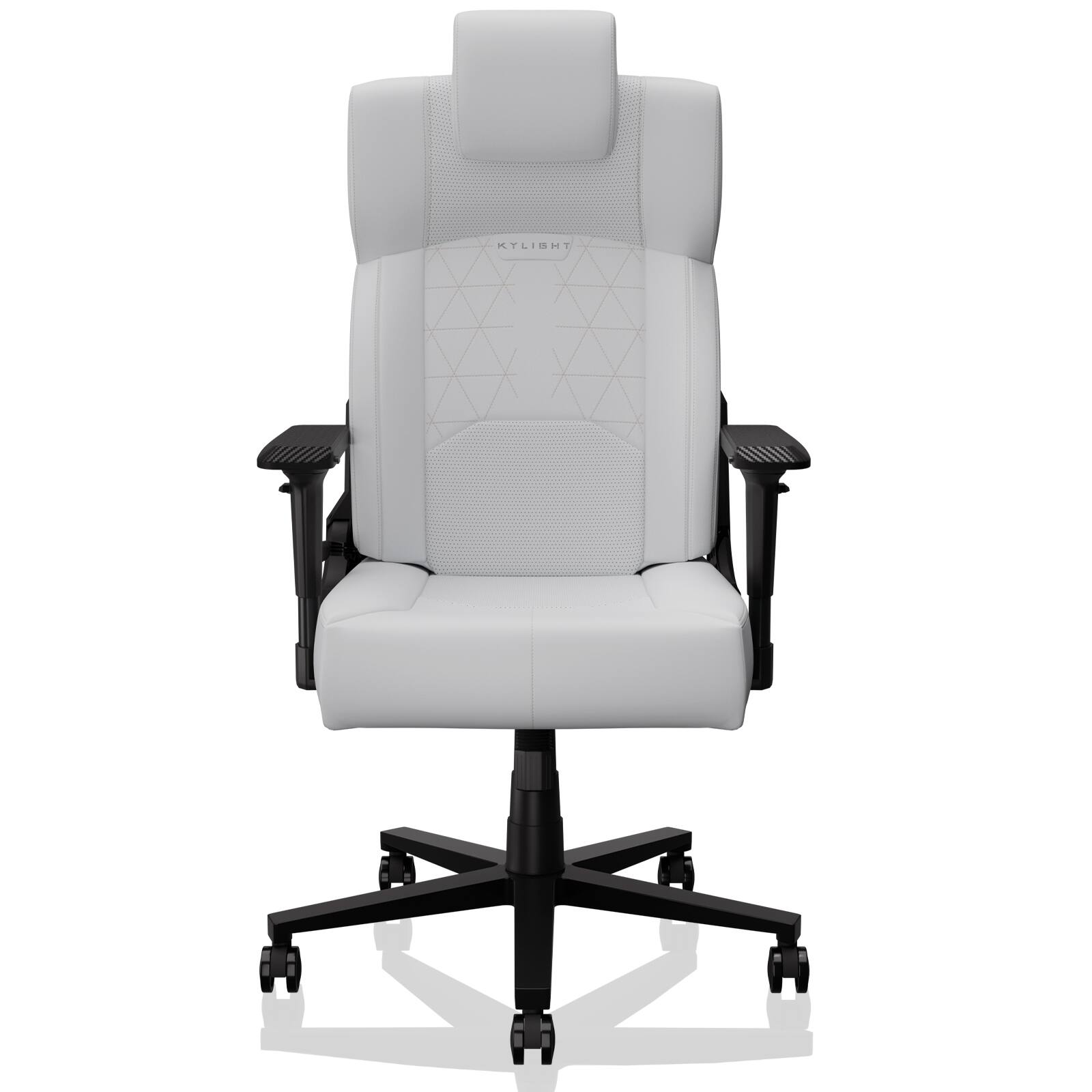 Back. APRILSOUL - Gaming Chair Ergonomic Office Chair Desk Chair with Lumbar Support Flip Up Arms Headrest PU Leather Executive - gray.