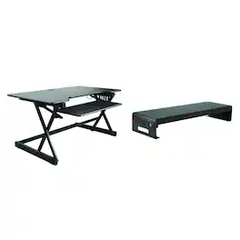 Rocelco - 40" Height Adjustable Standing Desk Converter - Black
