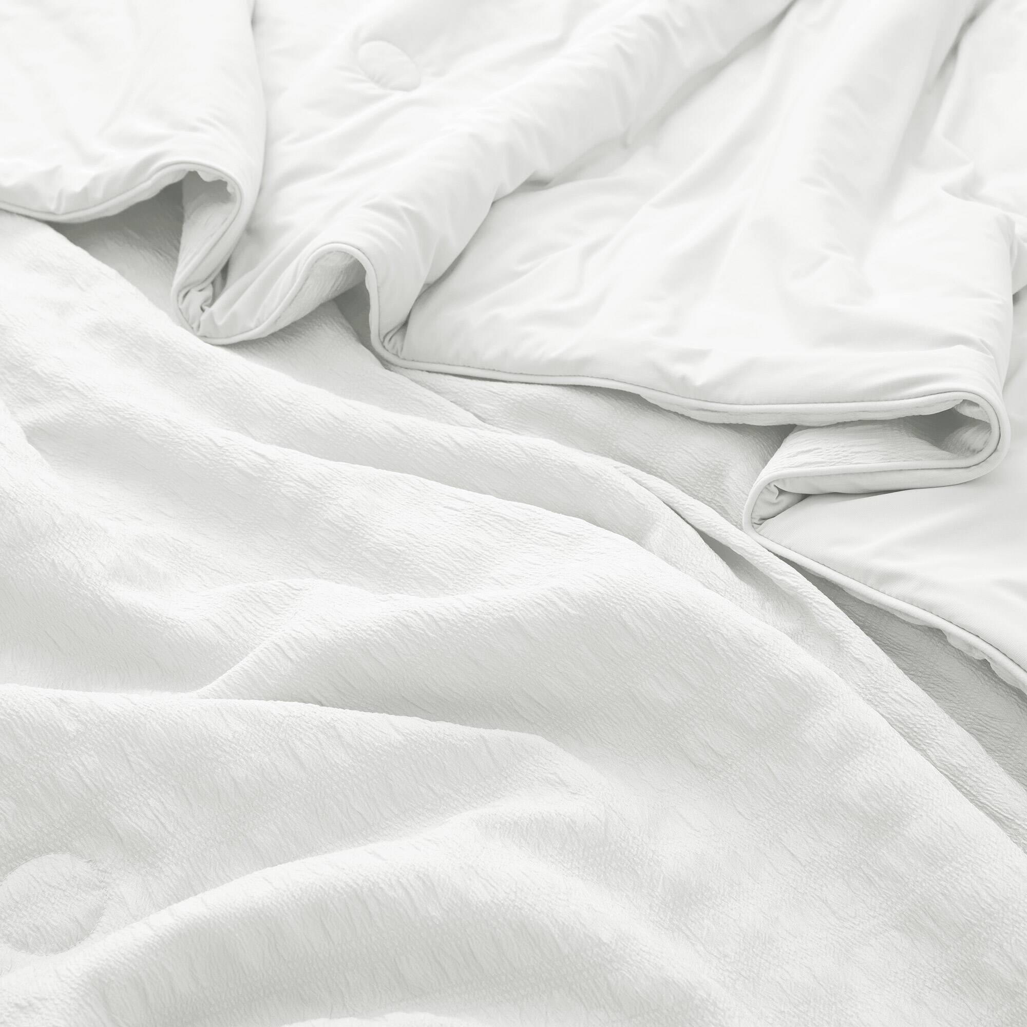 Alt View 1. Peace Nest - Peace Nest Cooling Seersucker Bed Blanket, Lightweight Comforter for Hot Sleepers, White, Twin - White.