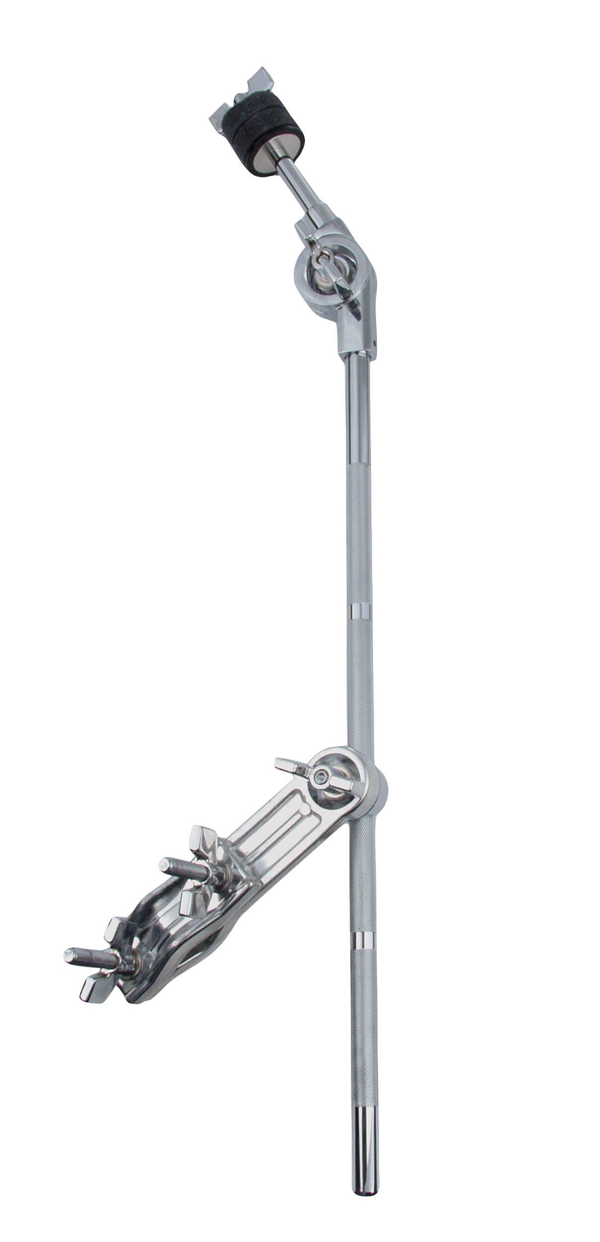 Front. Gibraltar Hardware - Grabber Cymbal Arm, Bracket Clamp Holder, Percussion Instrument Accessories, Silver.