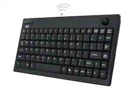 Adesso - Wireless Mini Trackball Keyboard WKB3100UB - Black