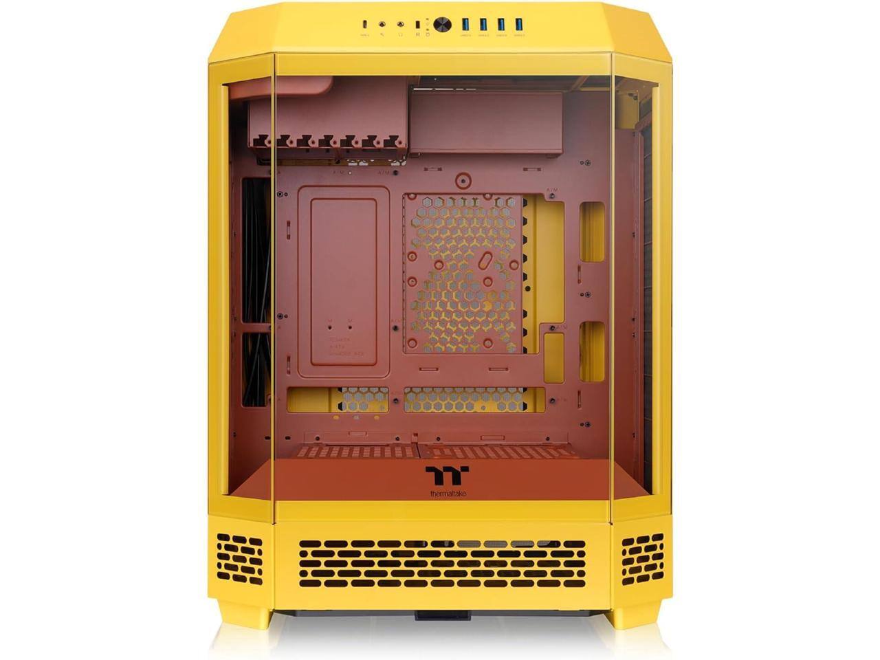 Alt View 1. Thermaltake - Thermaltake Tower 600; 2x140mm Fans; 420mm Rad; 400mm GPU; Hidden Connectors; Rotatable Slots; Butter Caramel - Butter Caramel.