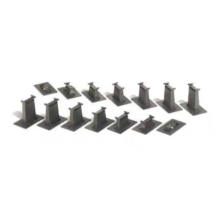 Front. Bachmann - Bachmann Trains HO Scale 14 Piece E-Z Track Graduated Pier Set.