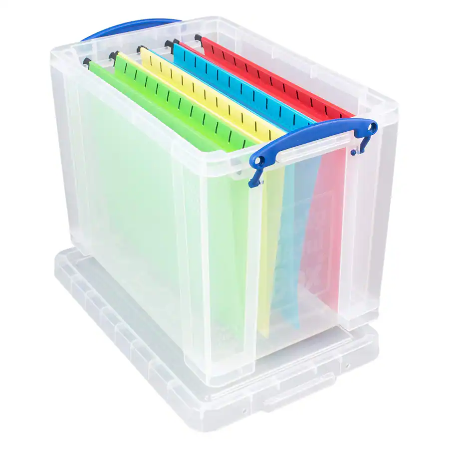 Really Useful Box 19L Storage Container with Lid and Clip Lock Handles ...