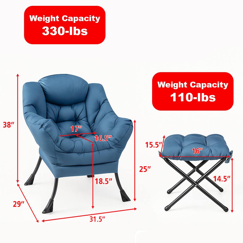 Weight Capacity: 330-lbs  
Dimensions: 38" (height) x 17" (width) x 16.5" (depth) x 18.5" (seat height) x 29" (seat width) x 31.5" (seat depth)

Weight Capacity: 110-lbs  
Dimensions: 25" (height) x 15.5" (width) x 16" (depth) x 14.5" (seat width)