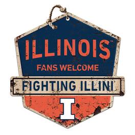 Jardine - Illinois Fighting Illini Fans Welcome Sign - Navy