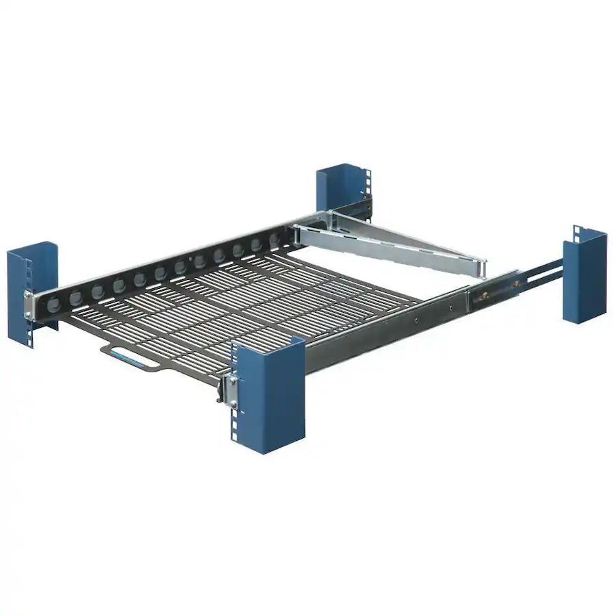 RackSolutions 1U Dry Sliding Computer Shelf 20in (D) Black 1USHL-112-20 ...