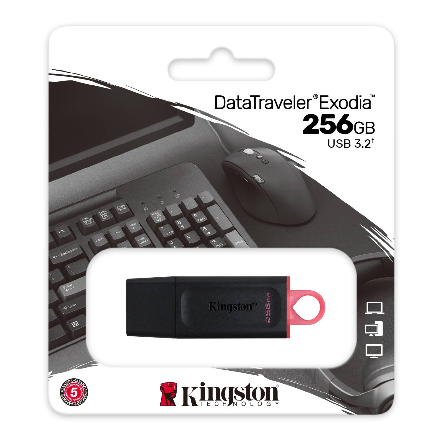 Alt View 12. Kingston - DataTraveler Exodia 256GB USB 3.2 Flash Drive DTX/256GB.
