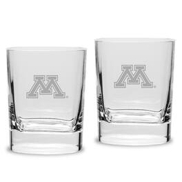 Jardine - Minnesota Golden Gophers 2-Piece 11.75oz. Square Double Old Fashioned Glass Set - Multicolor