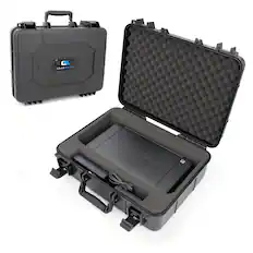 Front. CASEMATIX - Portable Printer Case Fits Canon PIXMA TR160 and TR150 Wireless Portable Inkjet Printers – Hard Storage Carrying Case.