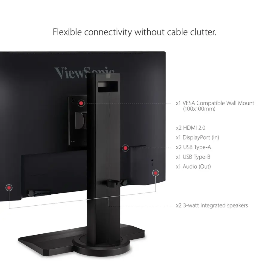 Alt View 12. ViewSonic - XG2431 23.8" LCD FHD FreeSync Premium Gaming Monitor with HDR (DisplayPort USB, HDMI) - Black.