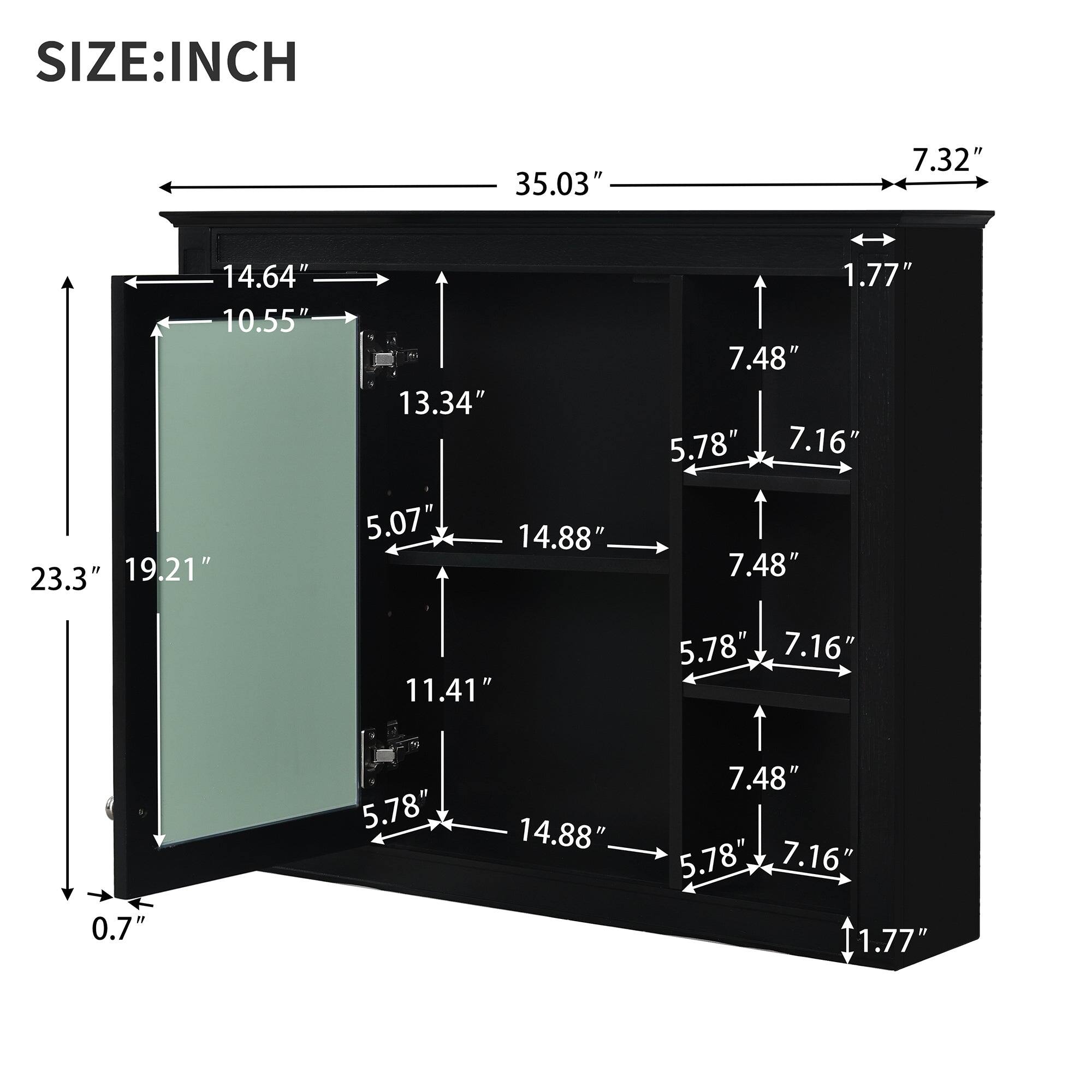 SIZE: INCH  
35.03" 7.32" 14.64" 10.55" 23.3" 19.21" 13.34" 5.07" 14.88" 1.77" 7.48" 5.78" 7.16" 7.48" 11.41" 5.78" 7.16" 0.7" 5.78" 14.88" 7.48" 5.78" 7.16" 1.77"