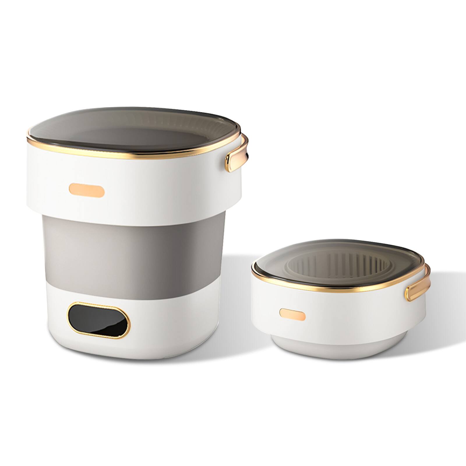 Front. Acekool - 13L Mini Portable Washing Machine and Dryer for RV Travel Hotel Laundry, White - White.