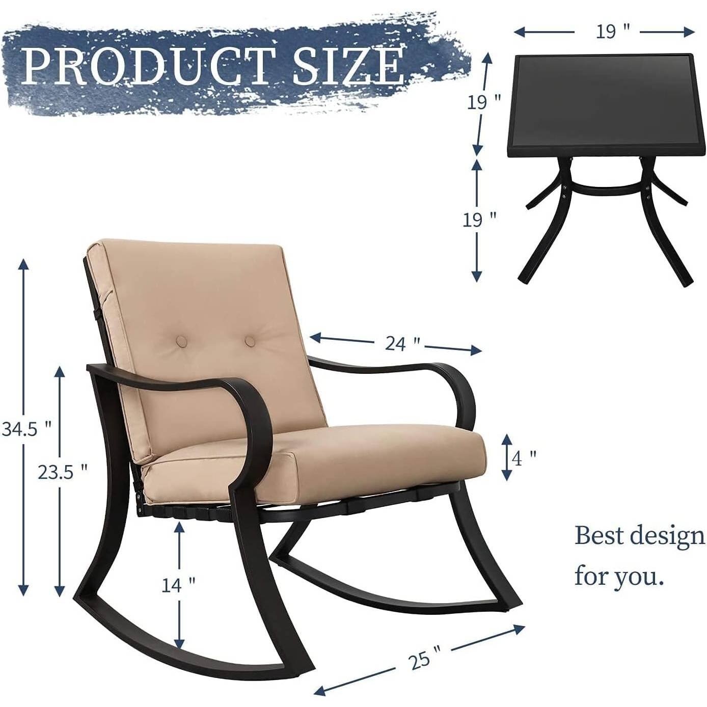 PRODUCT SIZE

- Width: 24"
- Height: 34.5"
- Depth: 23.5"
- Armrest Height: 14"
- Seat Height: 4"
- Table Width: 19"
- Table Height: 19"

Best design for you.