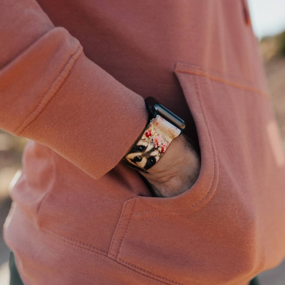 Alt View 4. ZOX - Forever Innocent Raccoon NFC Smartwatch Band, 22mm - Multicolor.