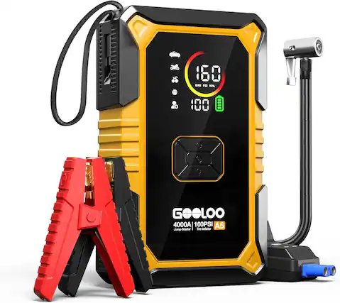 160 BAR PSI PA 100 GOeLOO 4000A 160PSI A5 Jump Starter Tire Inflator
