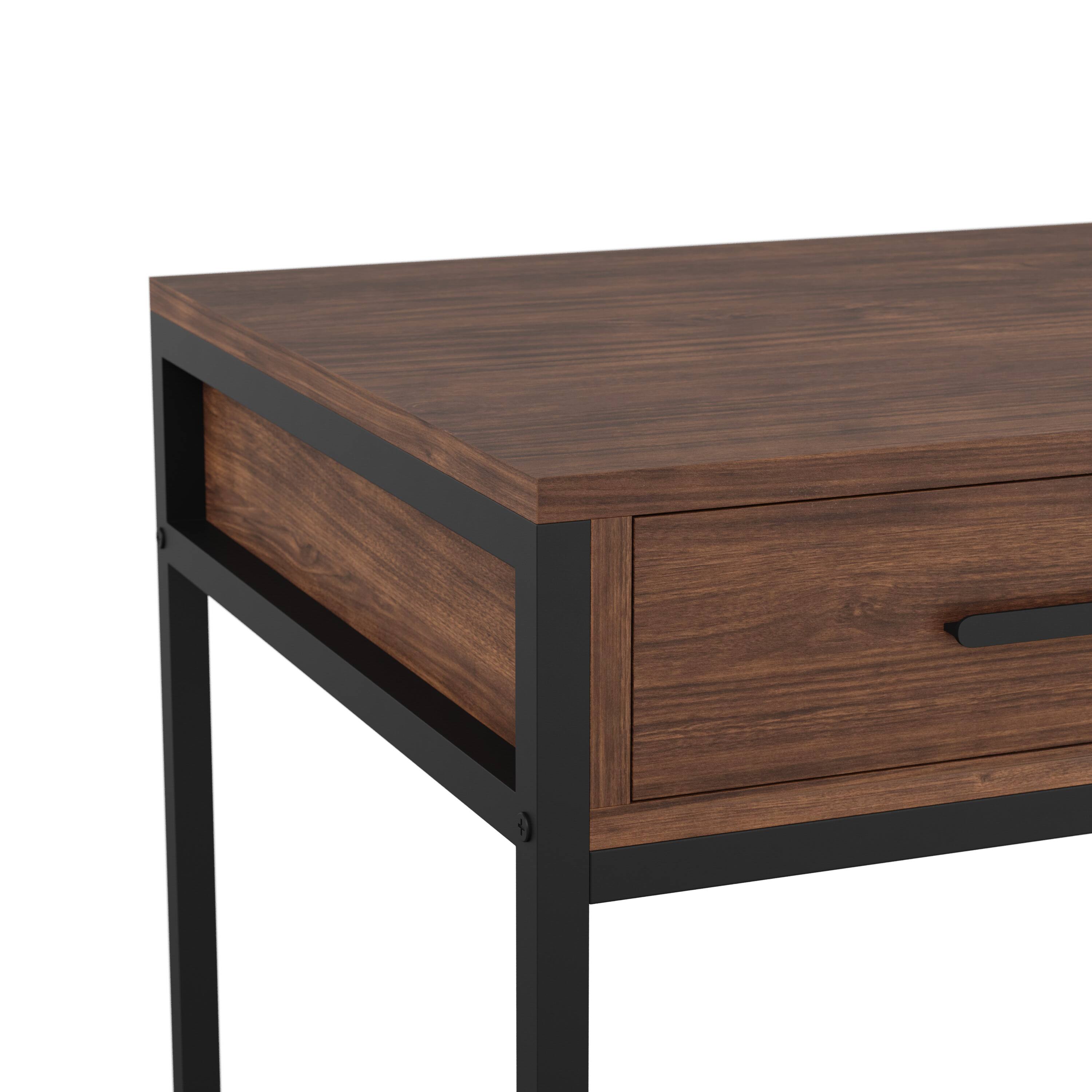 Alt View 21. Martha Stewart - Ollie Walnut 3 Drawer Home Office Desk - Walnut Top/Oil Rubbed Bronze Frame.