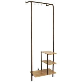Sunnydaze - Wall-Mounted MDP 3-Shelf Storage Rack - 67 in - Black
