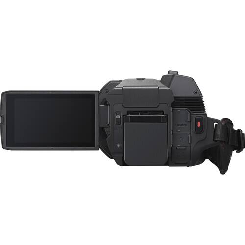 Back. Panasonic - Panasonic HC-X1200 UHD 4K HDMI Lightweight Compact Camcorder with 24x Zoom + Case - Bundle.