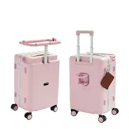 Circus Cirle - 20-inch lightweight carry-on suitcase - Pink