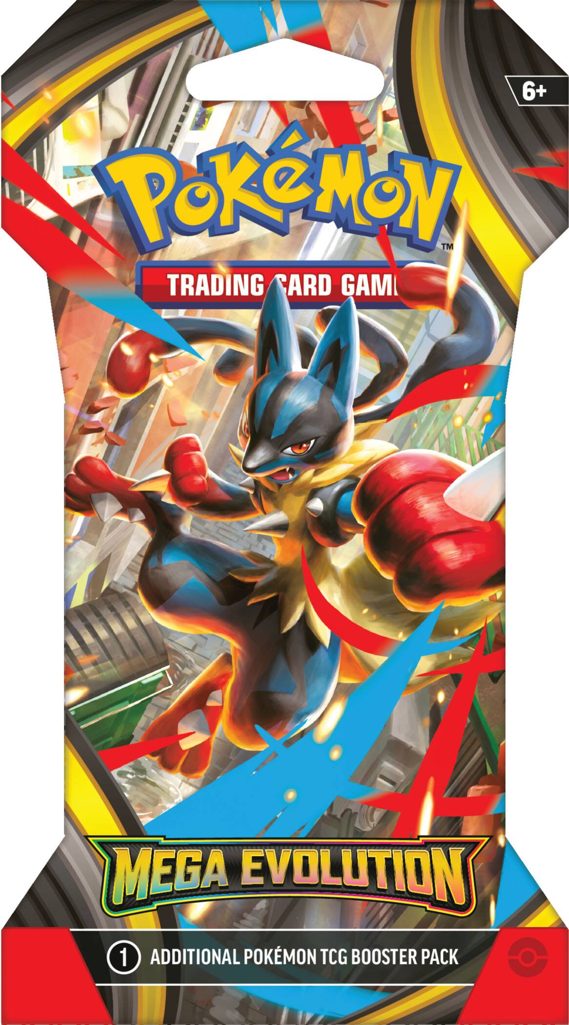 6+ Pokémon TRADING CARD GAM MEGA EVOLUTION 1 ADDITIONAL POKEMON TCG BOOSTER PACK