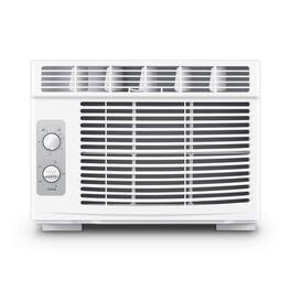 GlowWise - 5,000 BTU Small Window Air Conditioner - Cool up to 150 Sq. Ft. with Easy-to-Use Mechanical Controls and Reusable Filter - White