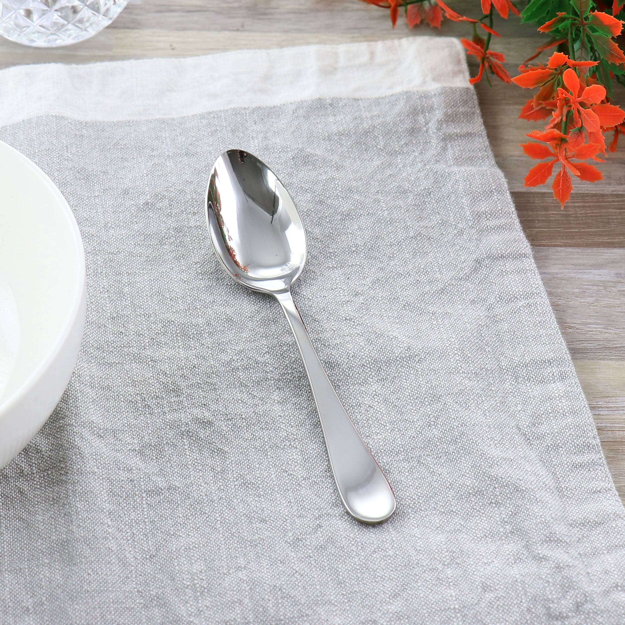 Alt View 4. Martha Stewart - Martha Stewart Everyday 8 Piece Stainless Steel Teaspoon Set - Silver.