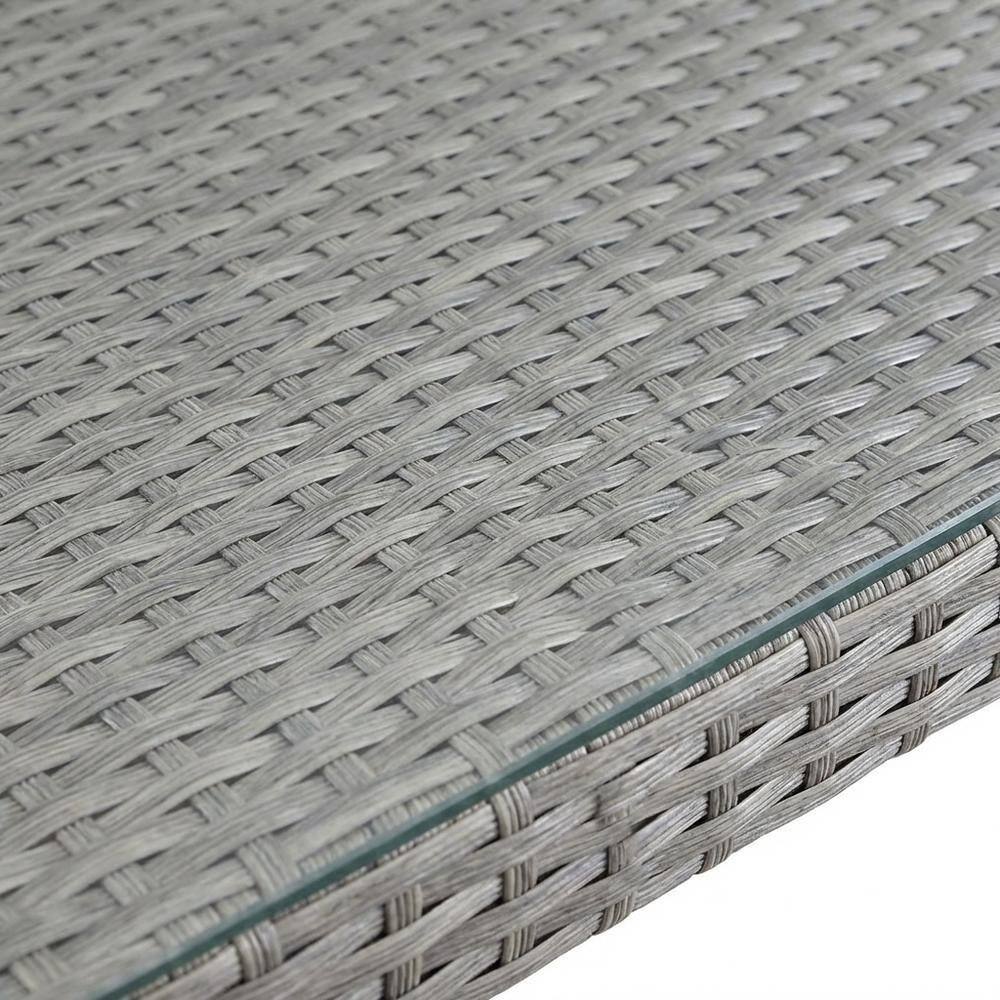 Alt View 1. Outdoor Escape - Outdoor Rattan Coffee Table With Stylish Design And Durable Construction - Gray.