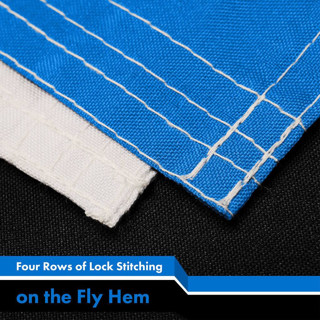 Four Rows of Lock Stitching on the Fly Hem