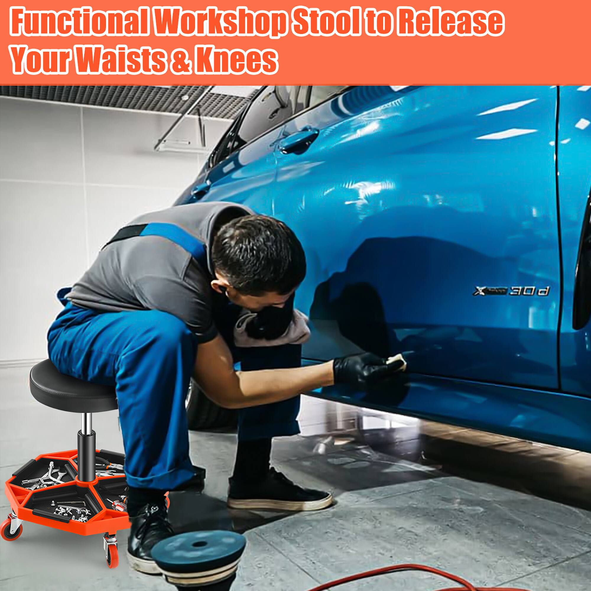 Functional Workshop Stool to Release Your Waists & Knees